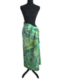 Long Cotton Beach Sarong - Earthy Green