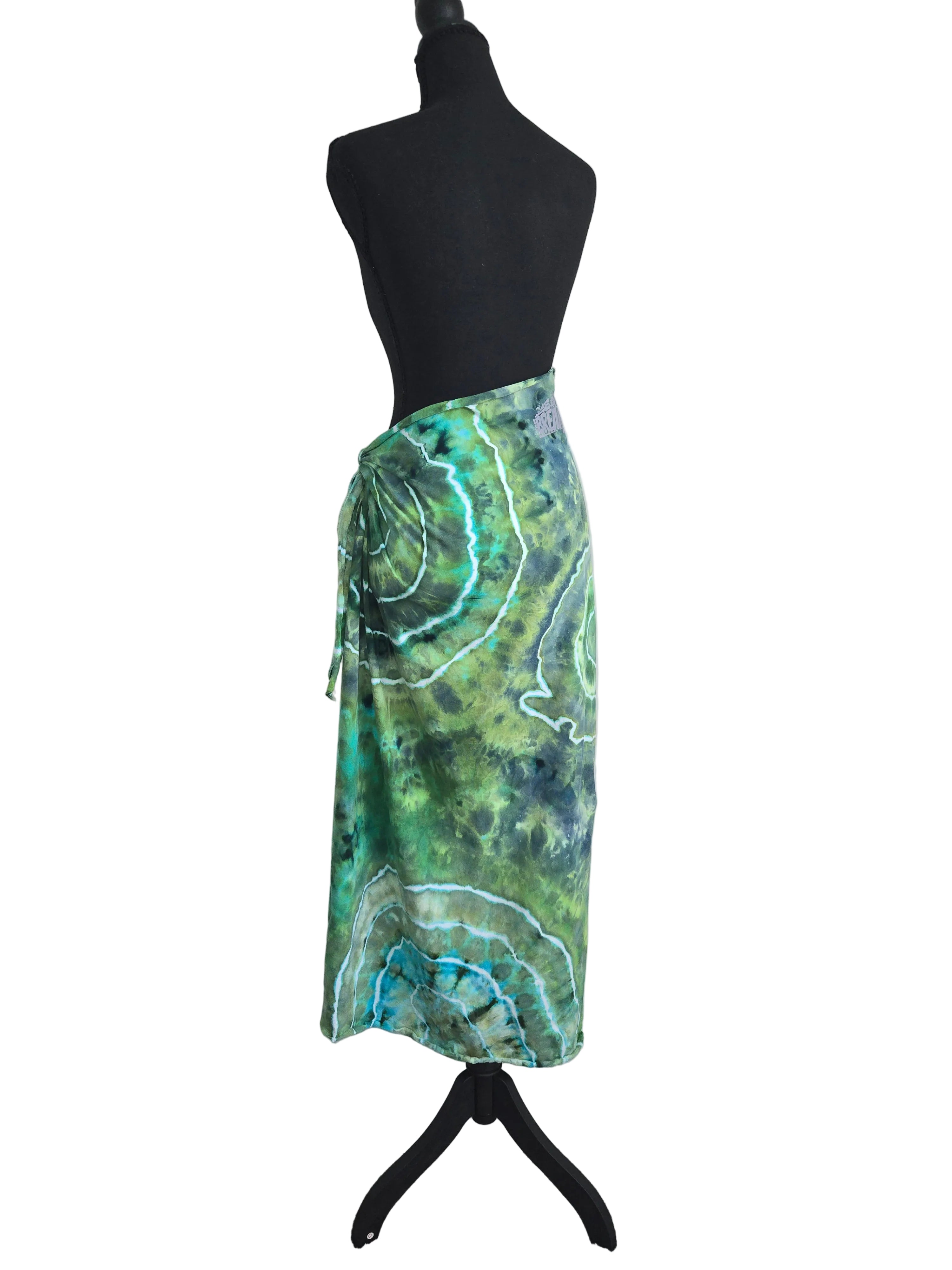 Long Cotton Beach Sarong - Earthy Green