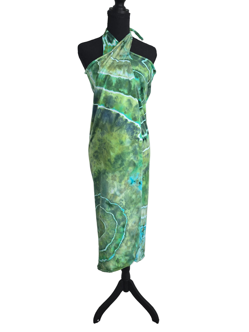 Long Cotton Beach Sarong - Earthy Green