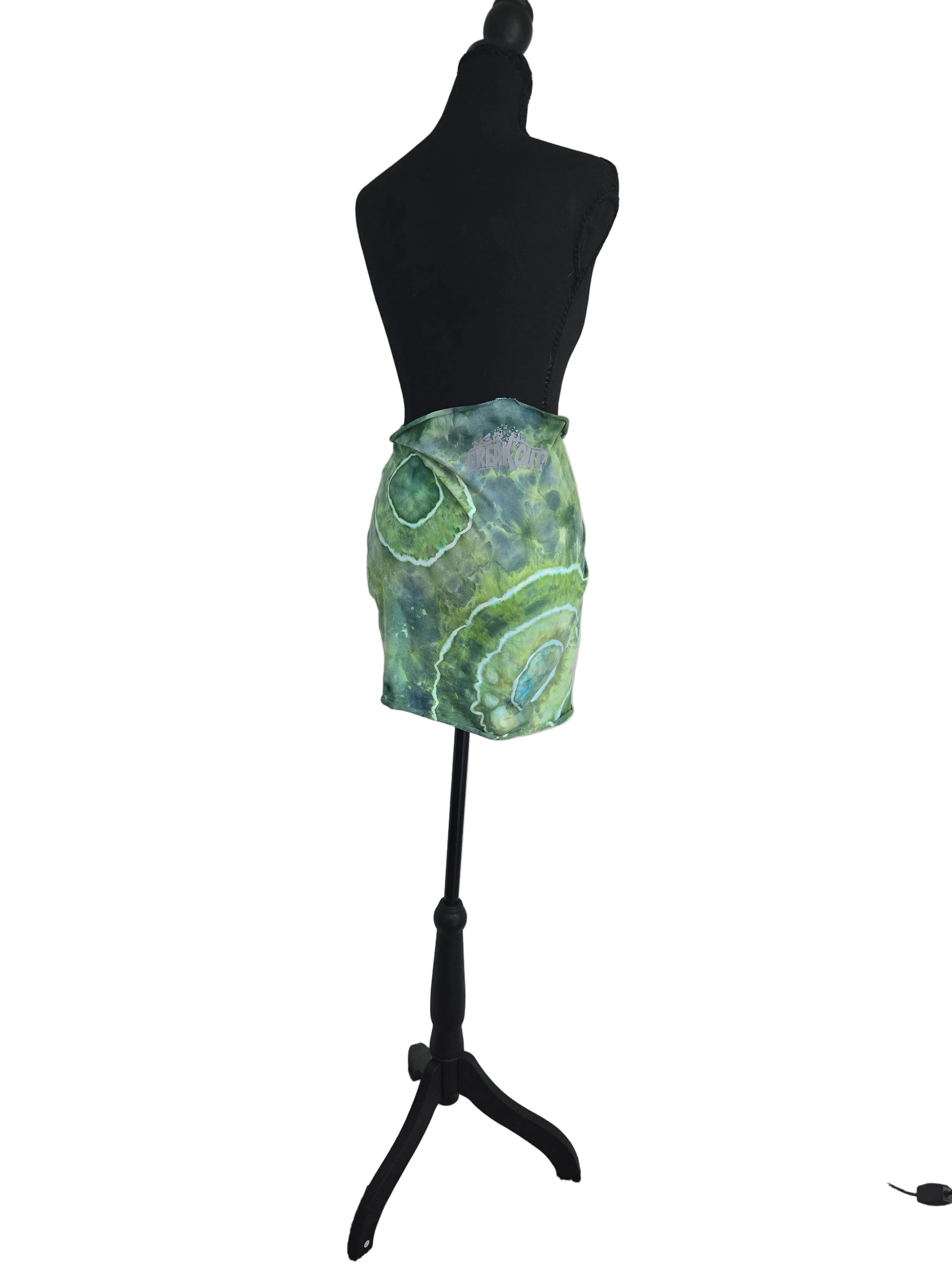 Short Cotton Beach Sarong - Earthy Green