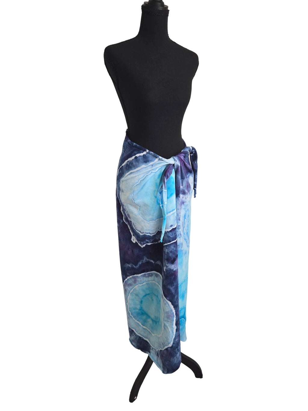 Long Cotton Beach Sarong - Aqua Blue