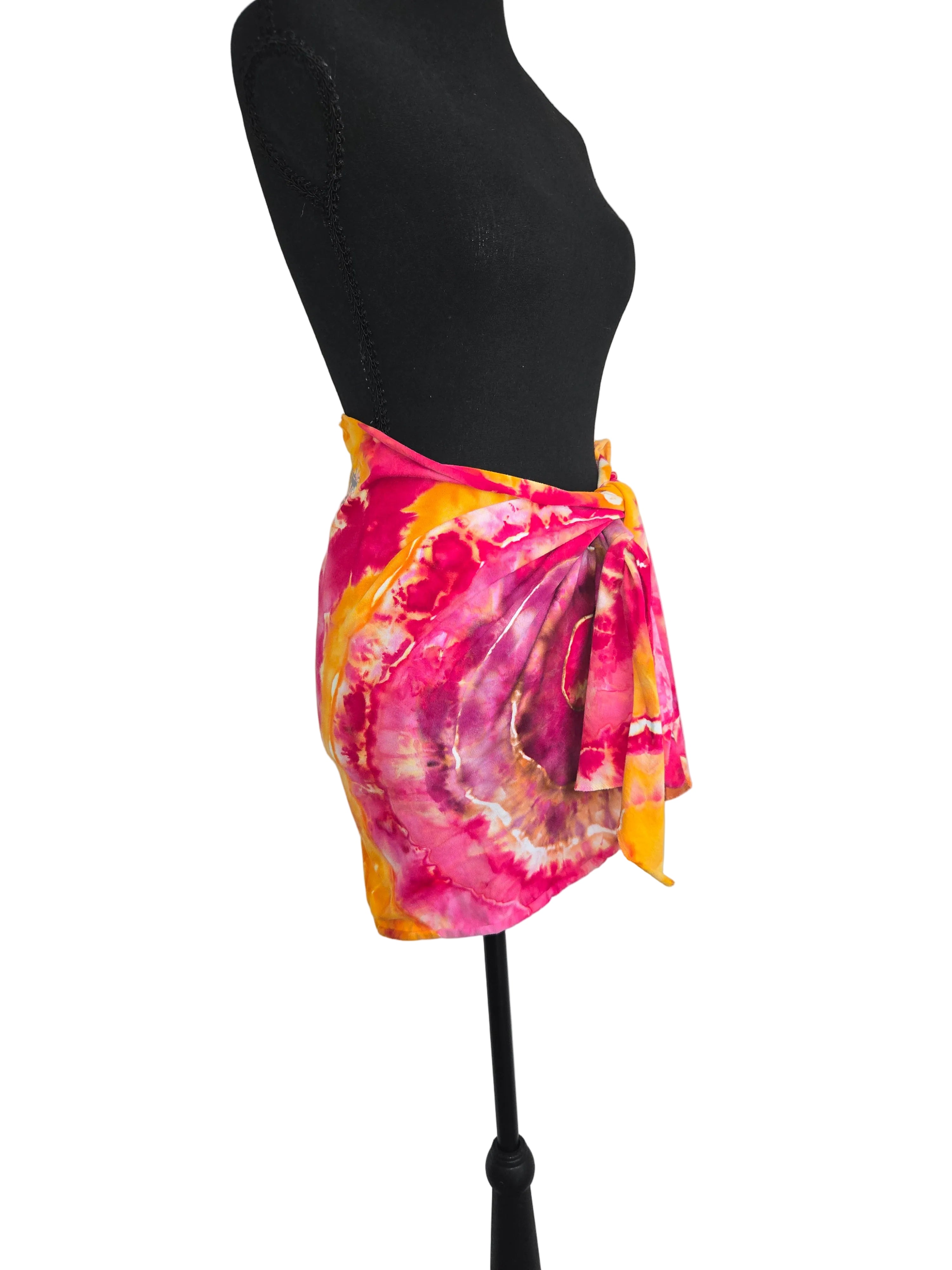 Short Cotton Beach Sarong - Warm Summer