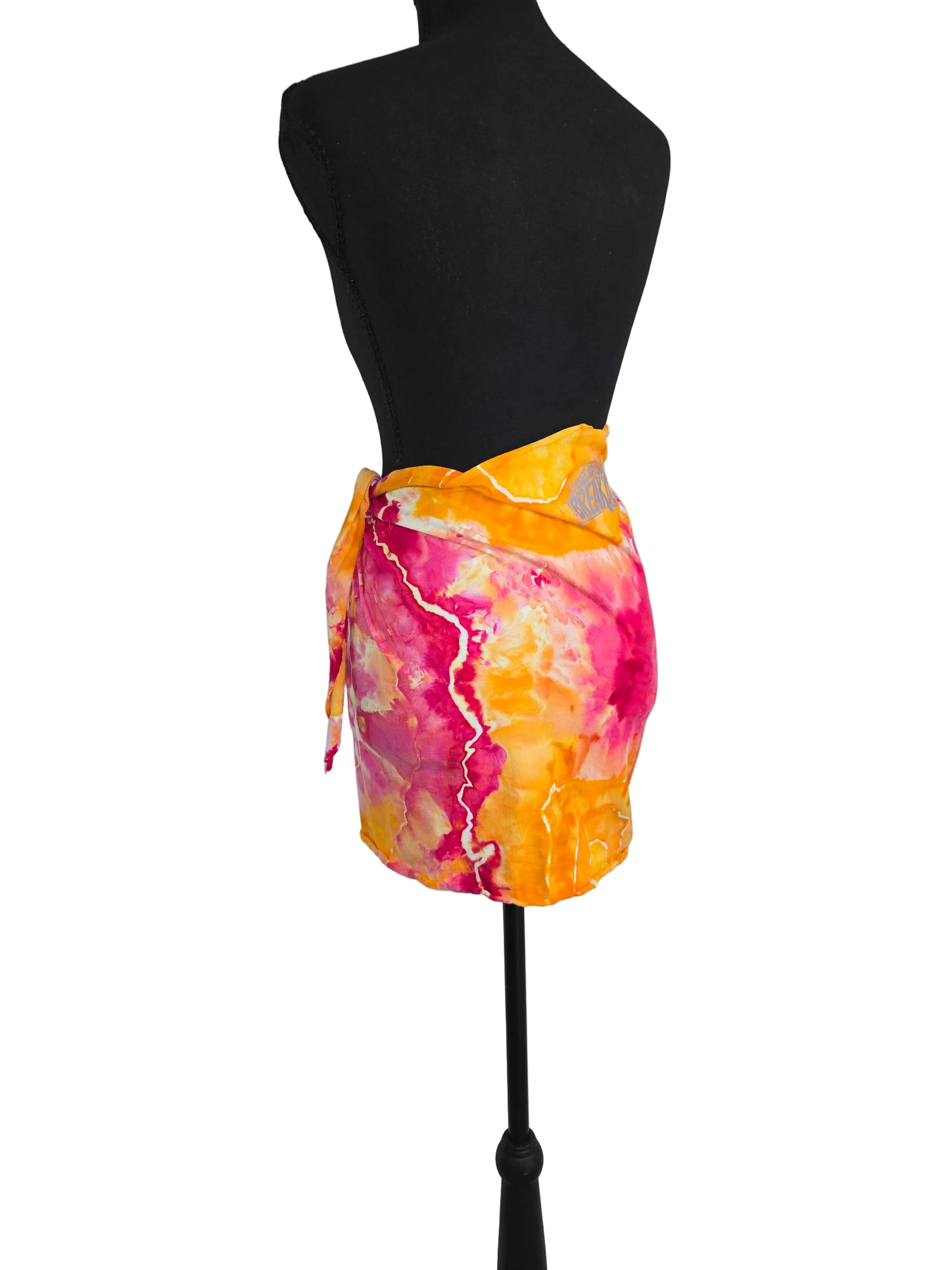 Short Cotton Beach Sarong - Warm Summer