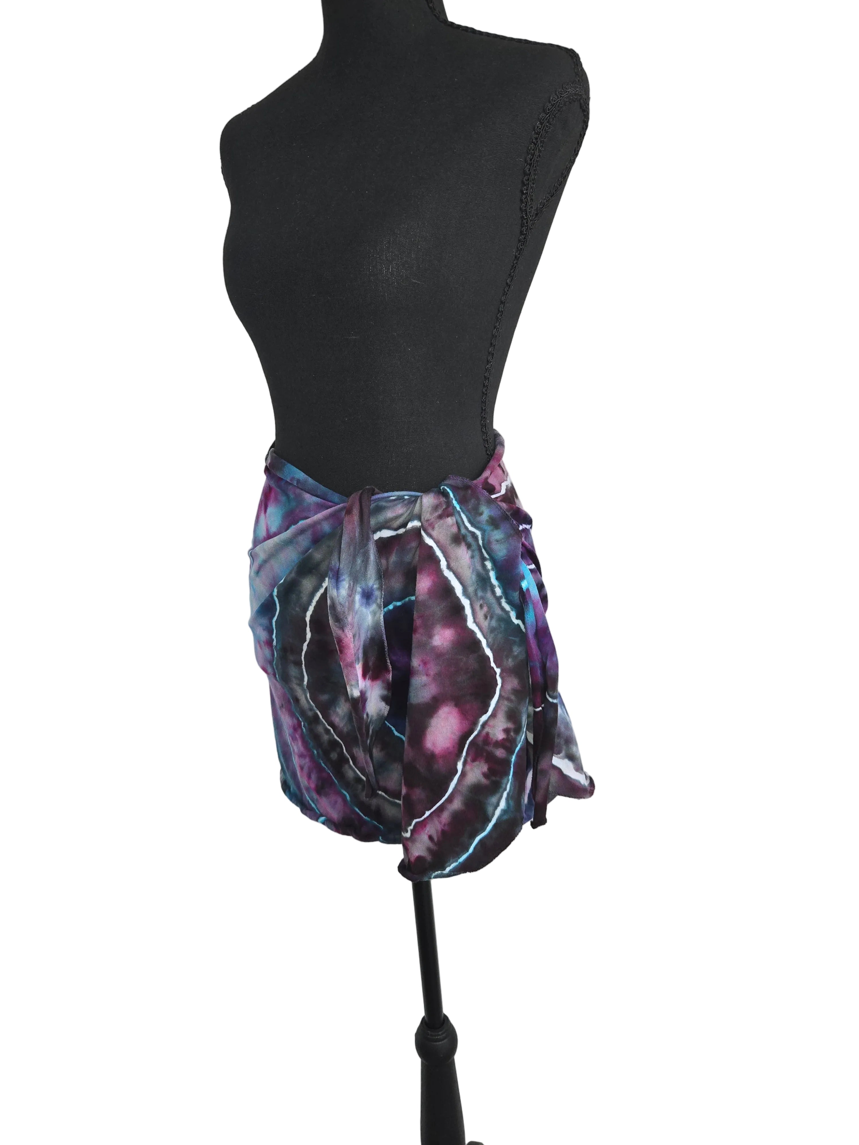 Short Cotton Beach Sarong - Summer Night