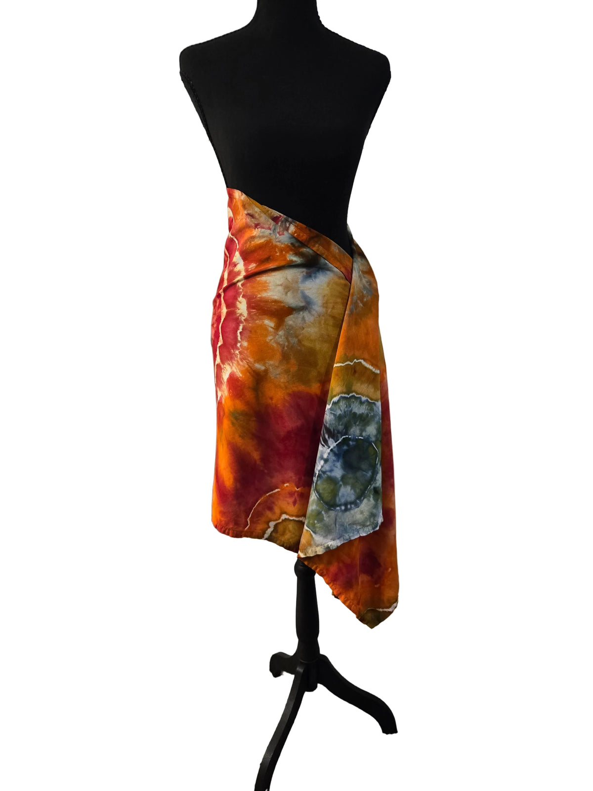 Retro Rainbow Half-Size Rayon Sarong