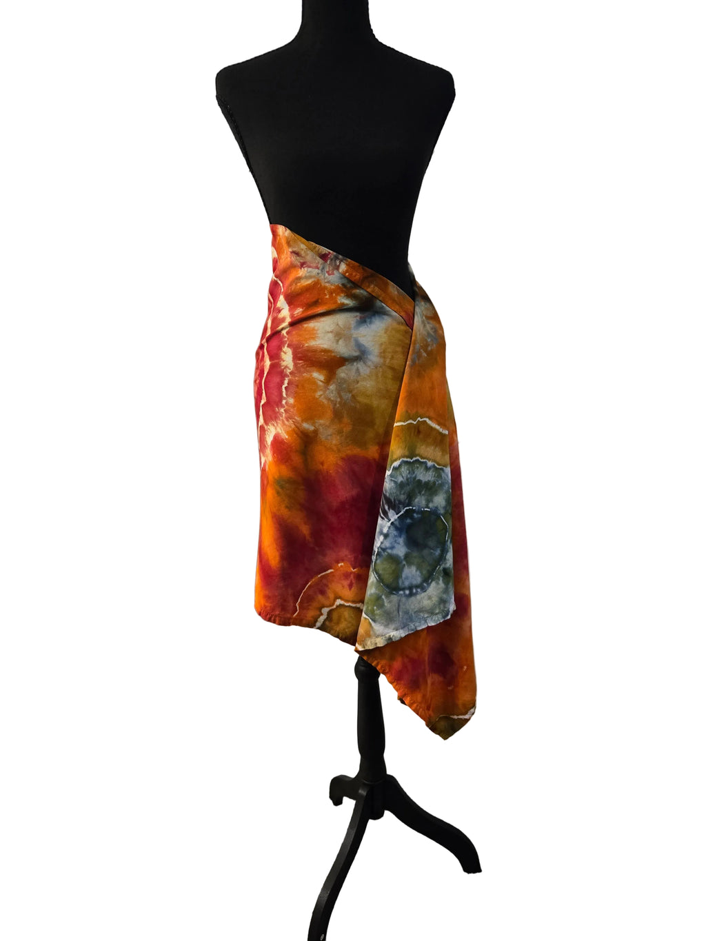 Retro Rainbow Half-Size Rayon Sarong