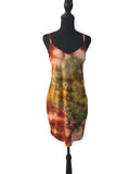 Autumn Abstract - Rayon Spaghetti Strap Dress - Medium