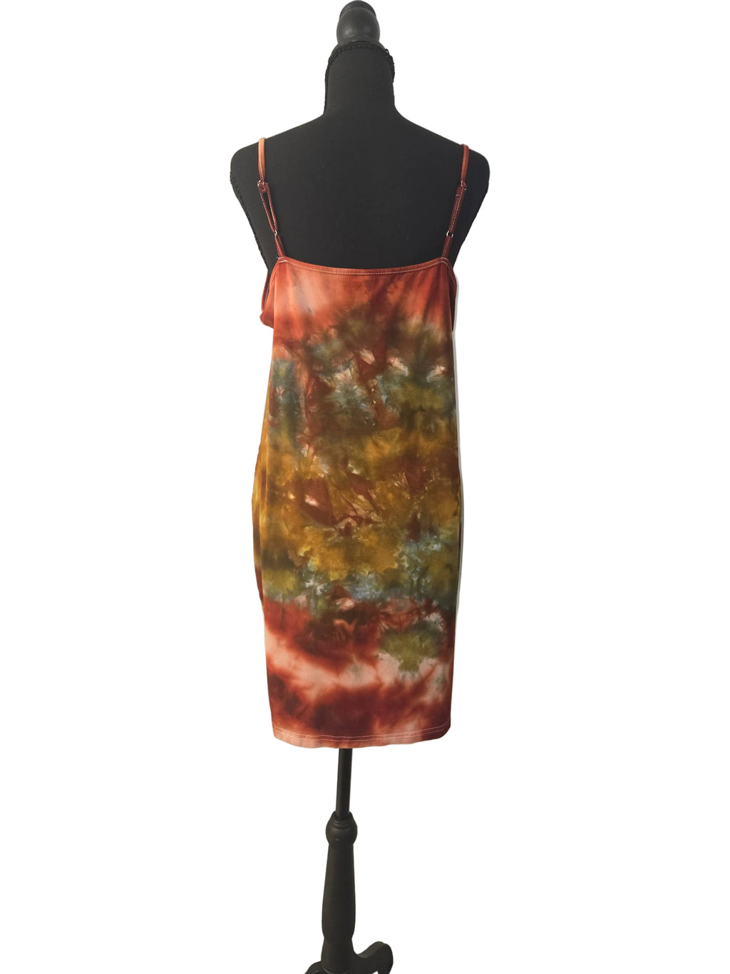 Autumn Abstract - Rayon Spaghetti Strap Dress - 2XL