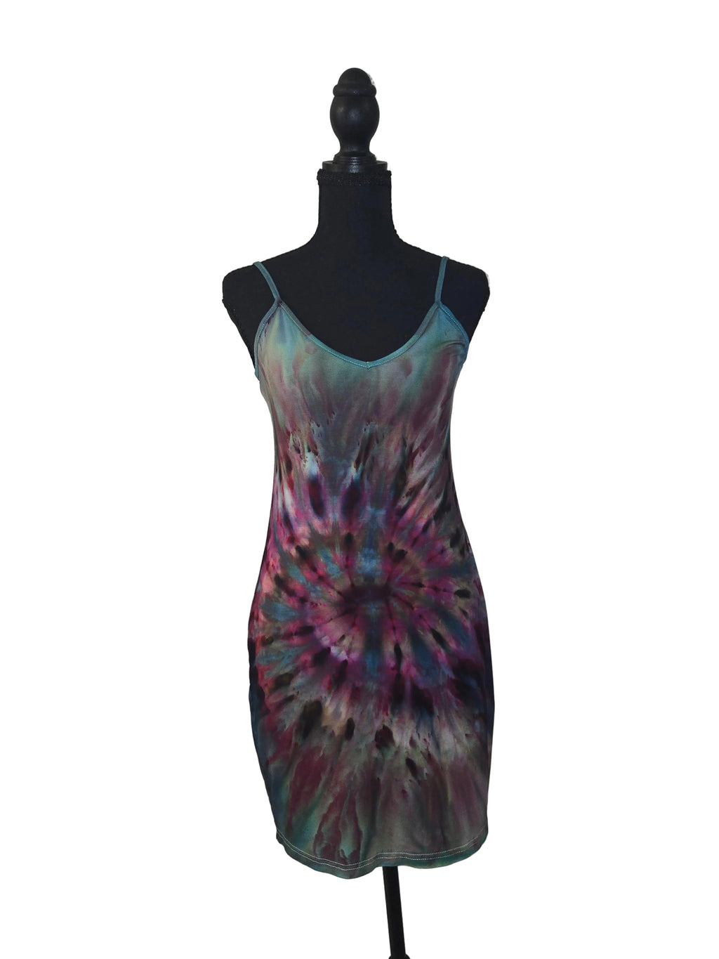 Fall Feathers Spaghetti Strap Dress - Small