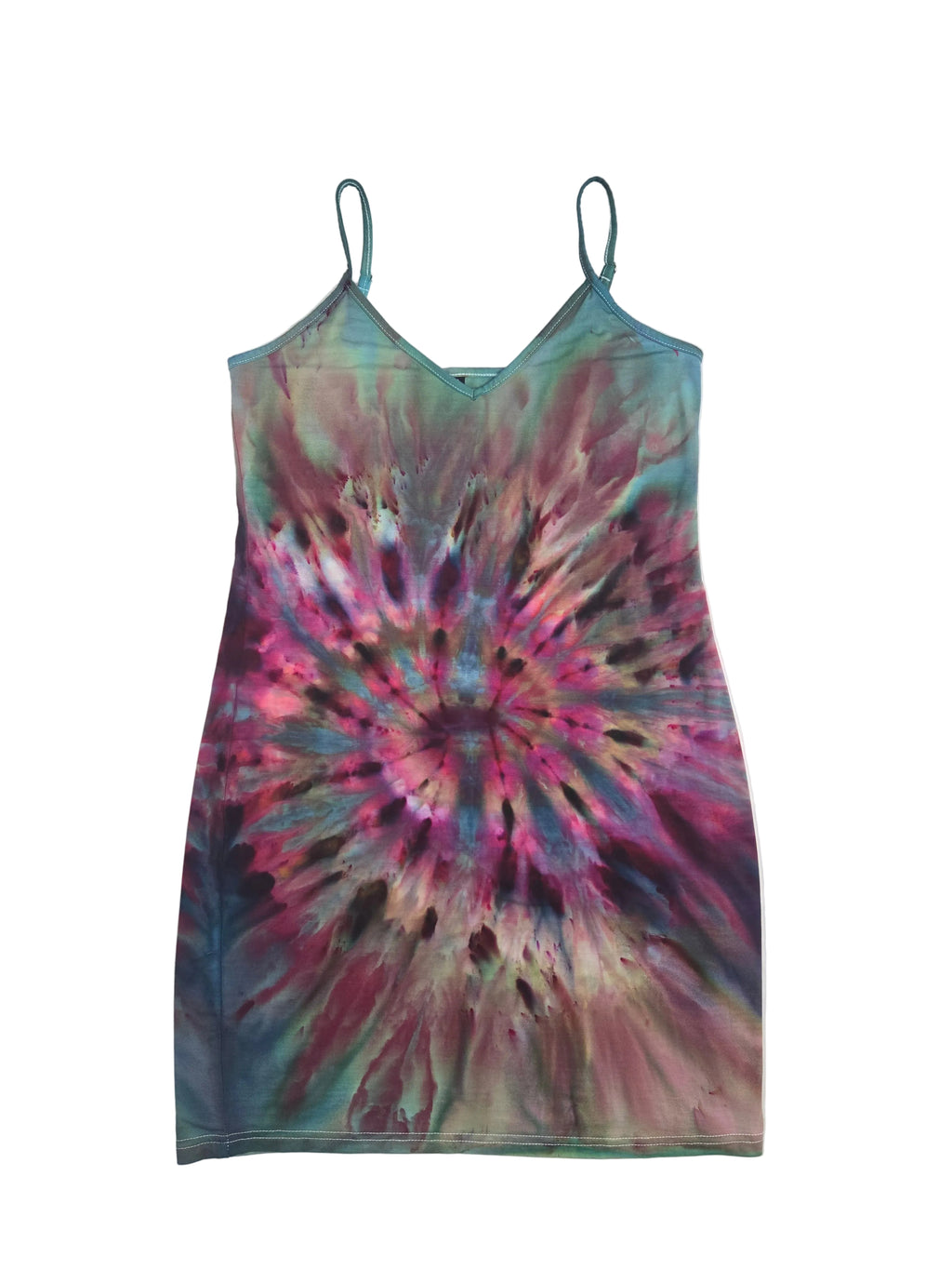 Fall Feathers Spaghetti Strap Dress - Small