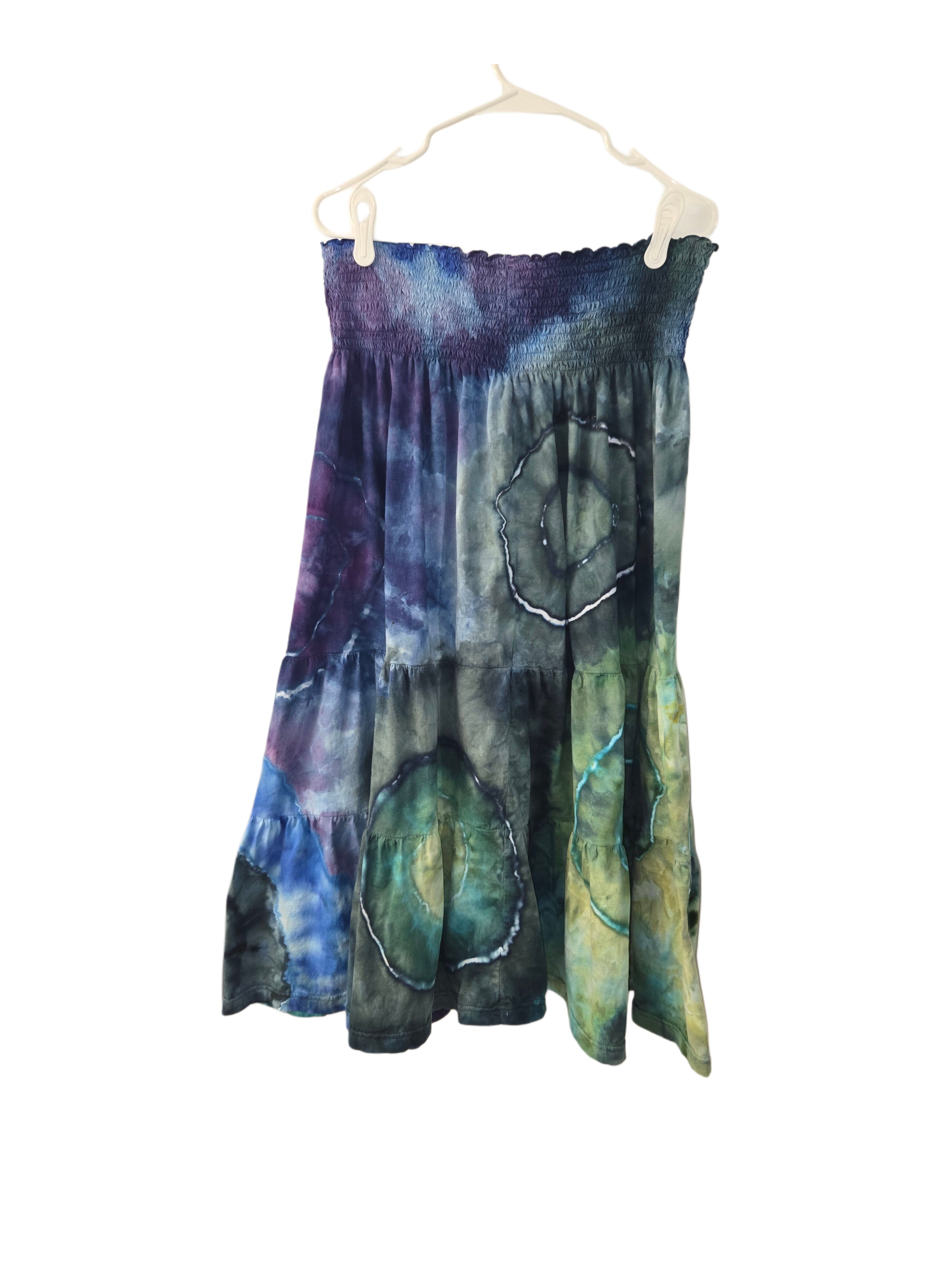 Aqua Blue - Tiered Skirt - Large
